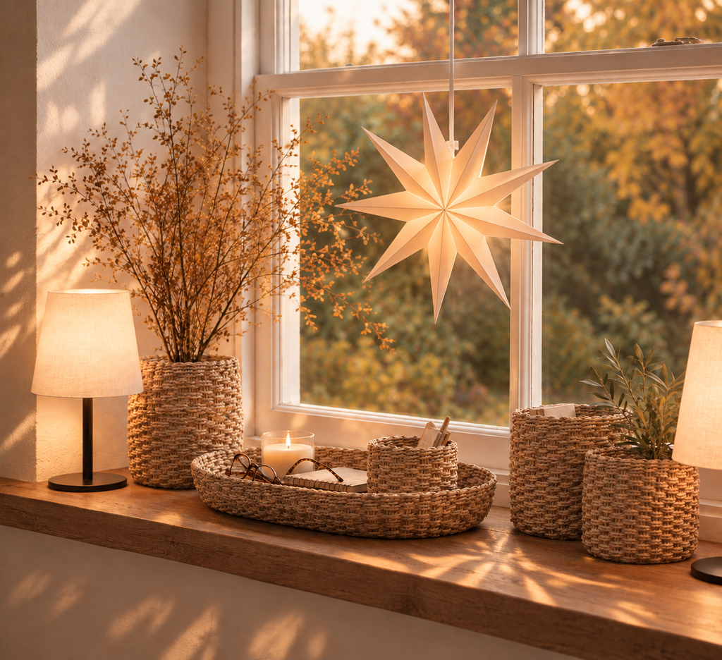 Die Fensterbank im Herbst dekorieren: 7 gemütliche Skandi-Ideen mit Naturmaterialien