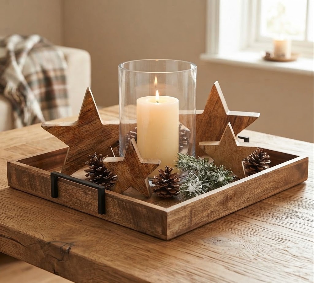 11 wunderschöne Ideen für weihnachtliche Deko-Tabletts auf dem Tisch